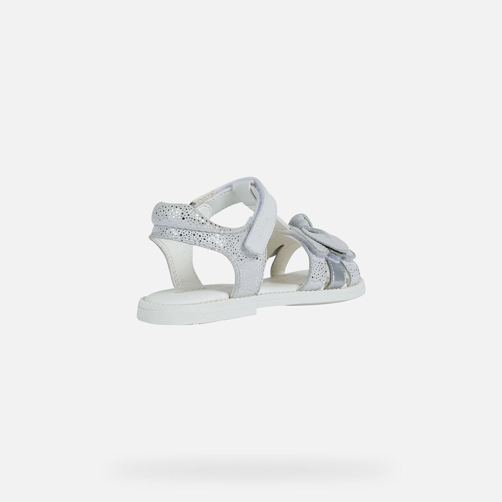 Geox Sandals White Karly - Geox Girls Shoes - KOQZJA273